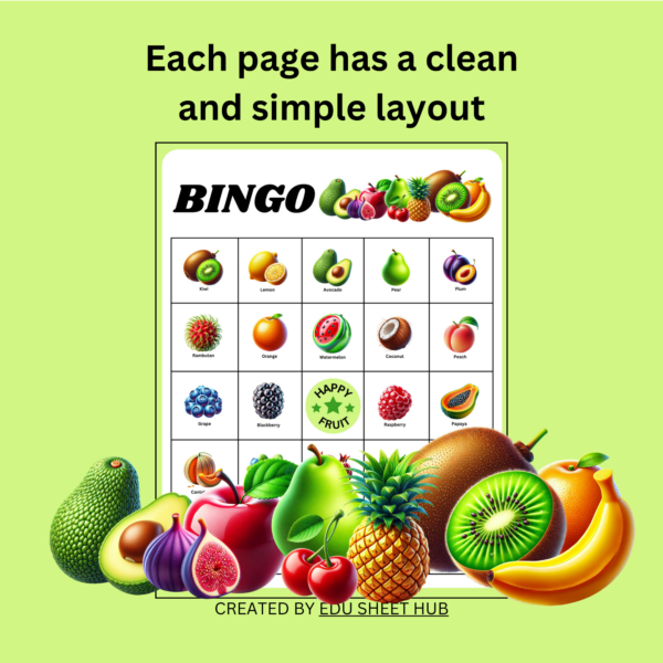 Fruit-Themed Bingo Game
