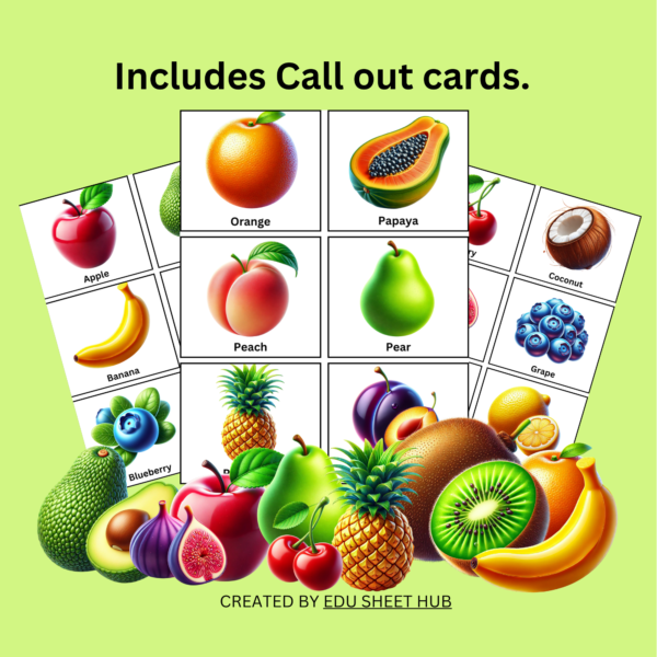 Fruit-Themed Bingo Game