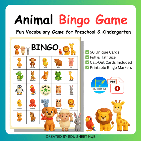Animal Bingo Game
