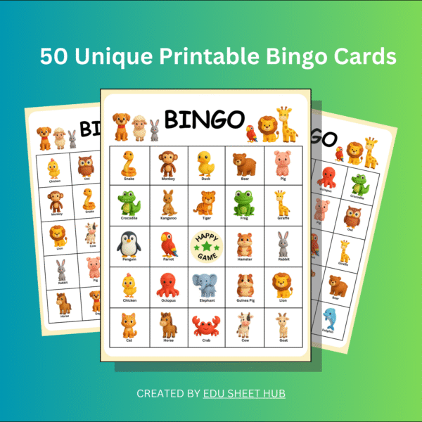 Animal Bingo Game