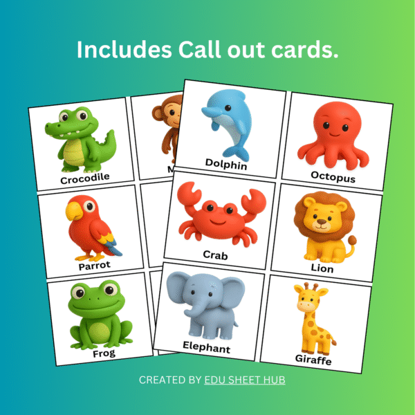 Animal Bingo Game