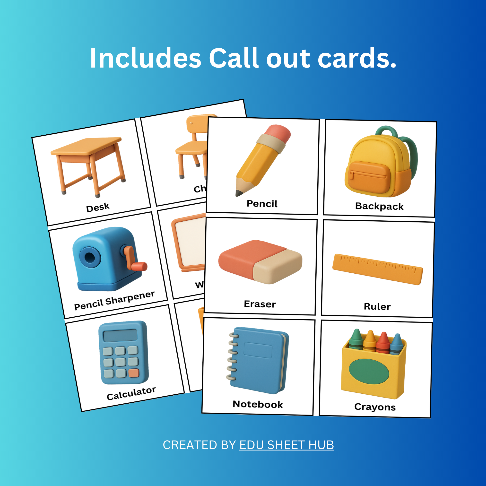 Back to School Bingo Game