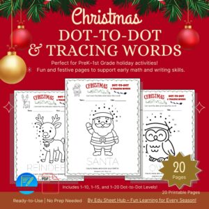 Christmas Dot-to-Dot and Tracing Words