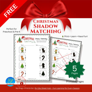 Christmas Shadow Matching Worksheets