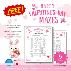 FREE Valentine’s Day Mazes for Kids