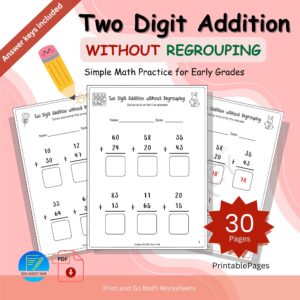 Two Digit Addition Without Regrouping