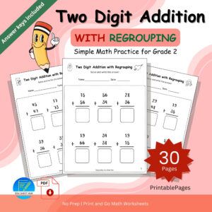 Two Digit Addition with Regrouping