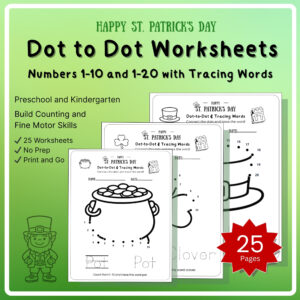 St Patrick’s Day Dot to Dot