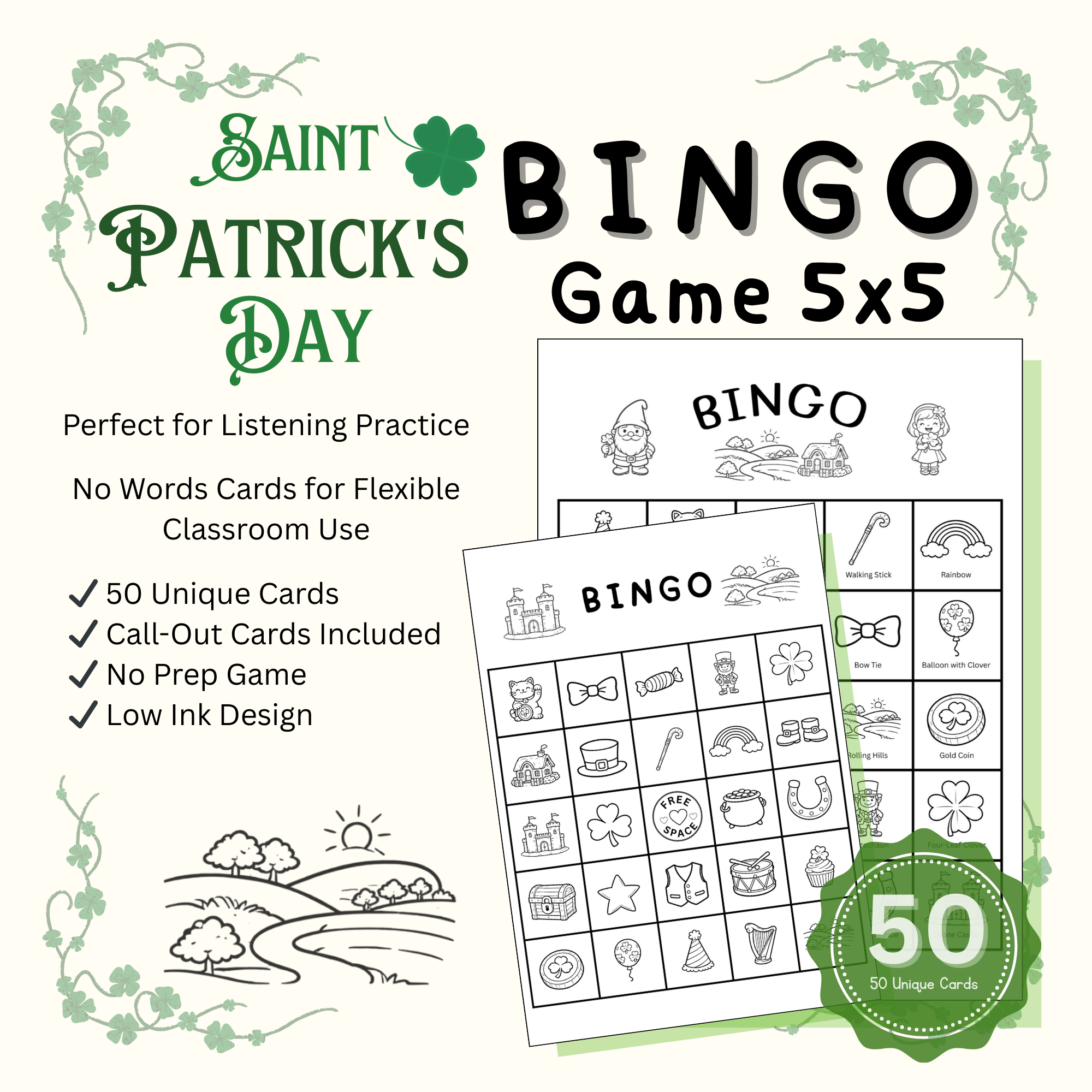St Patrick Day Bingo Game