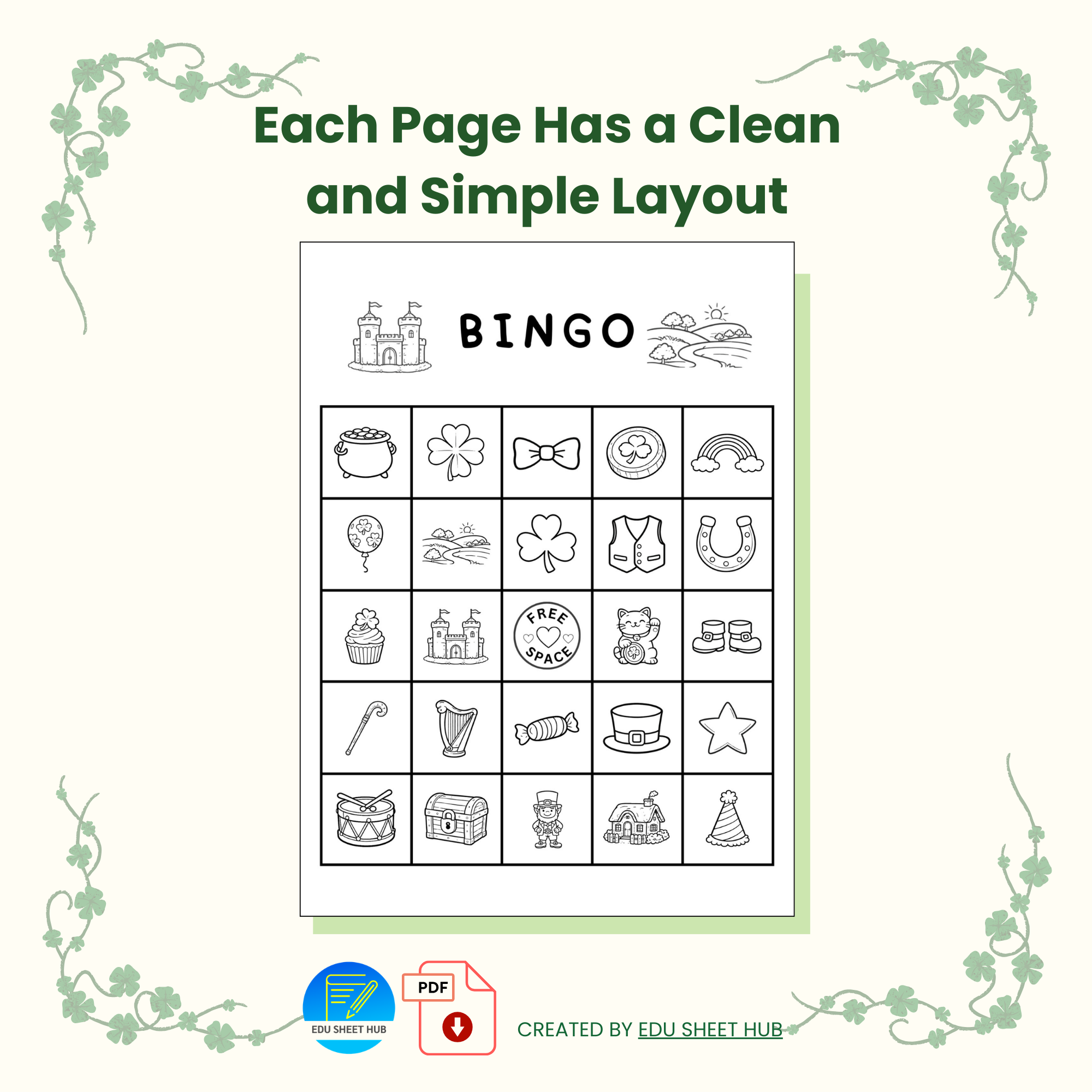 St Patrick Day Bingo Game