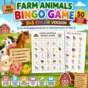 Farm Animals Bingo
