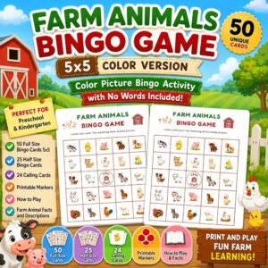 Farm Animals Bingo
