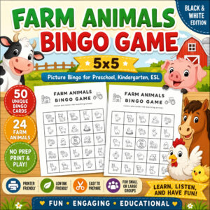 Farm Animals Bingo
