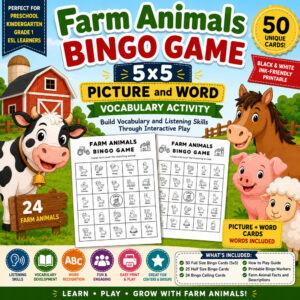 Farm Animals Bingo